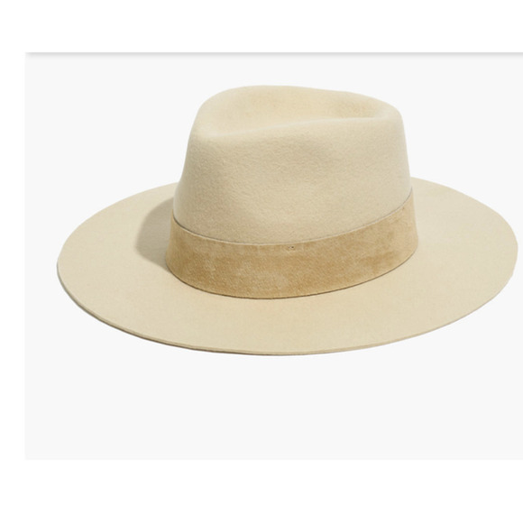 Madewell X Wyeth™ Dylan Suede Trim Rancher Hat Light Taupe WOmen\'s main image 6